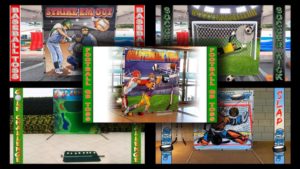 football quarterback toss throwing game in Fort Myers, Florida