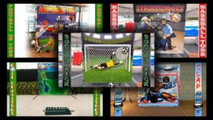 soccer futbol kicking game in Fort Myers, Florida