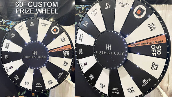 60 custom prize wheel branding