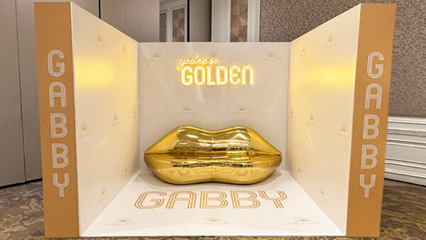 3d backdrop led sign