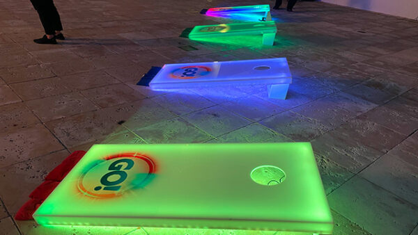 branded led corn hole