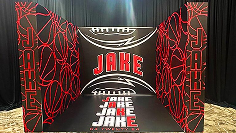 Sport's themed custom photo box enclosure in Fort Myers, Florida